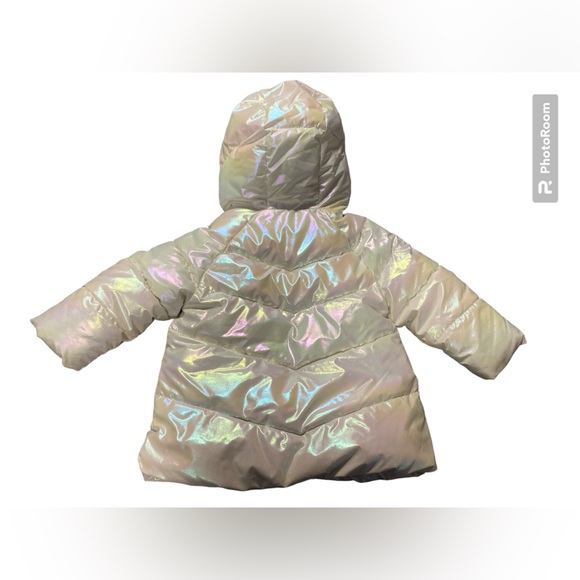 Baby Gap Ivory Iridescent Puffer Jacket Size 2yrs - Picture 2 of 7